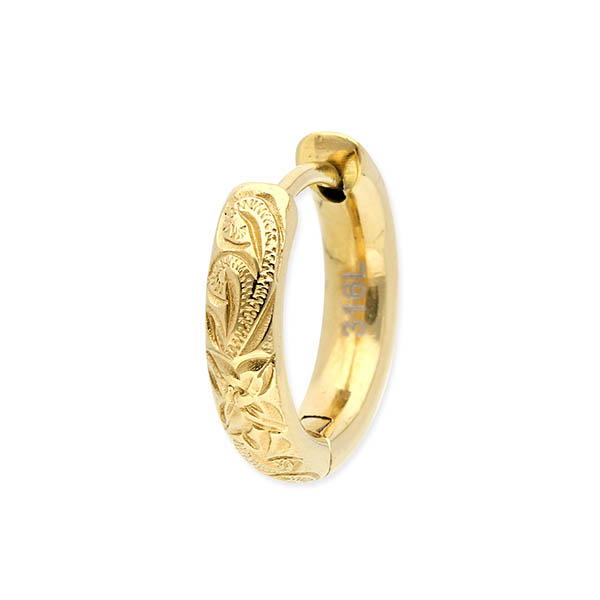 Disc ステンレスフープピアス(片耳用)