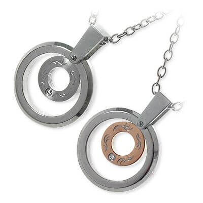 Drops ステンレスペアネックレス