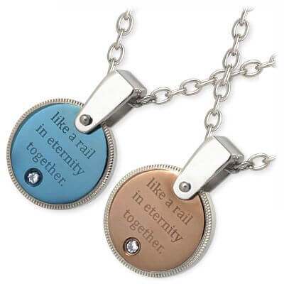 Drops ステンレスペアネックレス