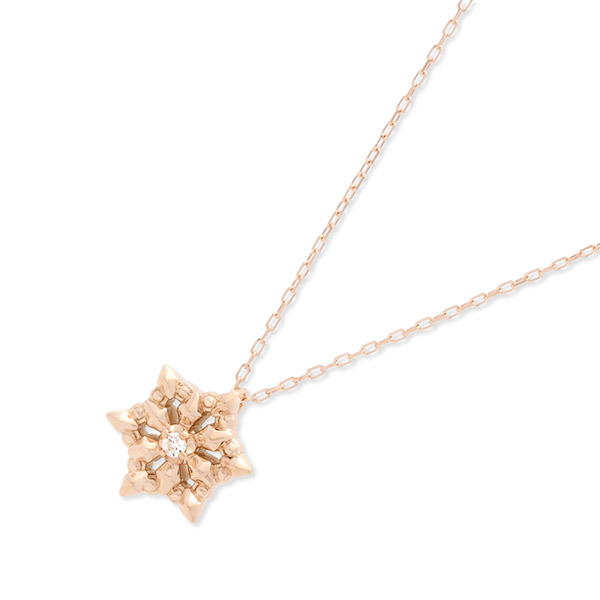 PINKY&DIANNE ピンクゴールドネックレス きらきらスターモチーフ ダイヤモンド