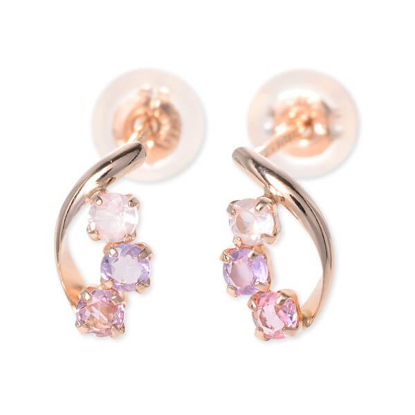 WISP ピンクゴールドピアス