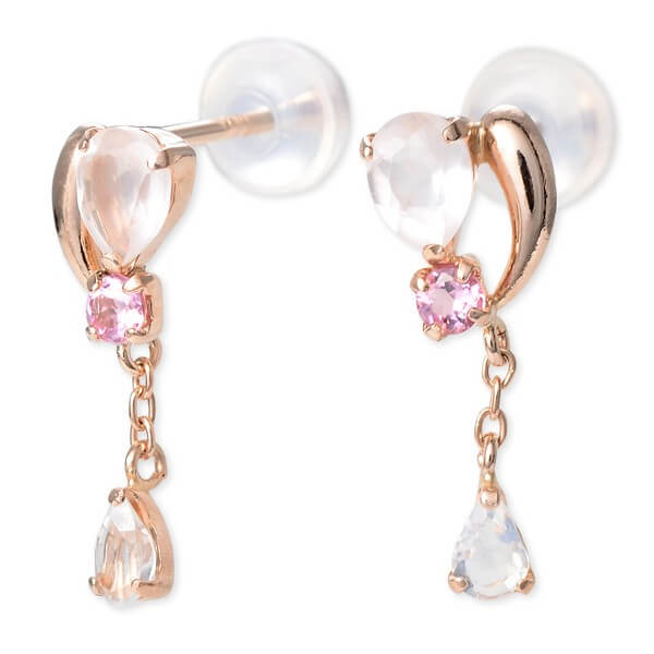 WISP ピンクゴールドピアス