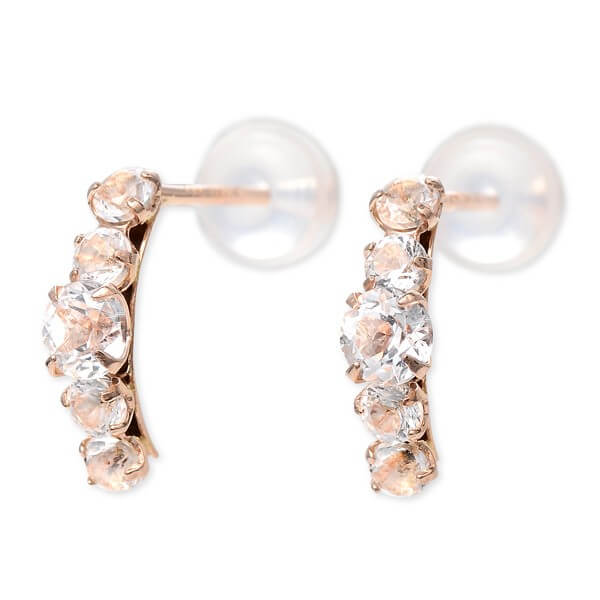 WISP ピンクゴールドピアス