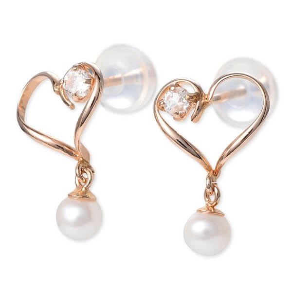 WISP ピンクゴールドピアス