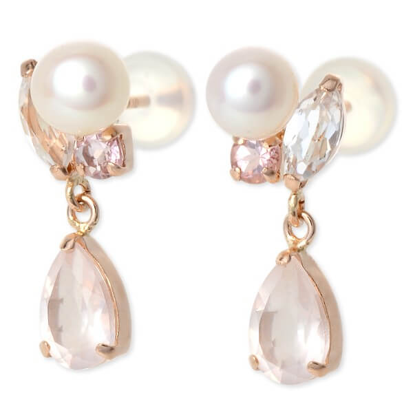 WISP ピンクゴールドピアス