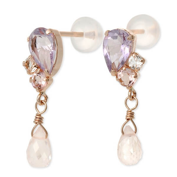 WISP ピンクゴールドピアス