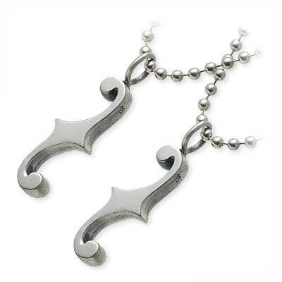 Hourokudo シルバーペアネックレス