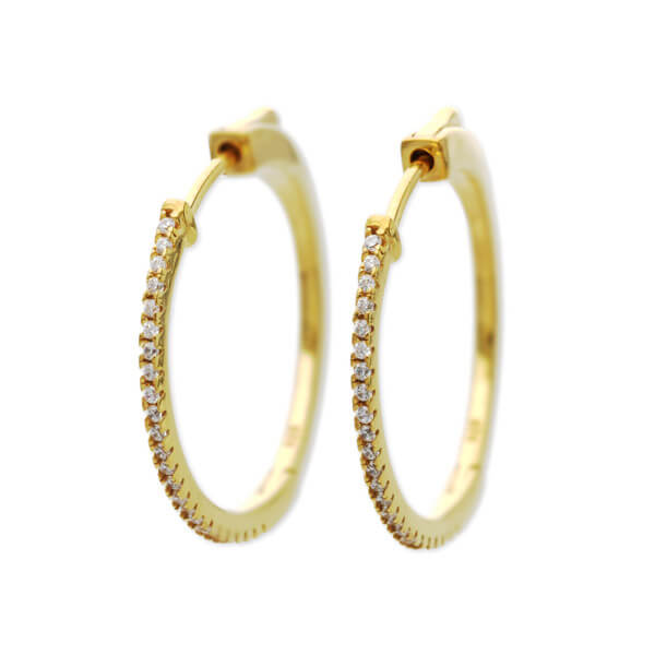 entiere シルバーフープピアス