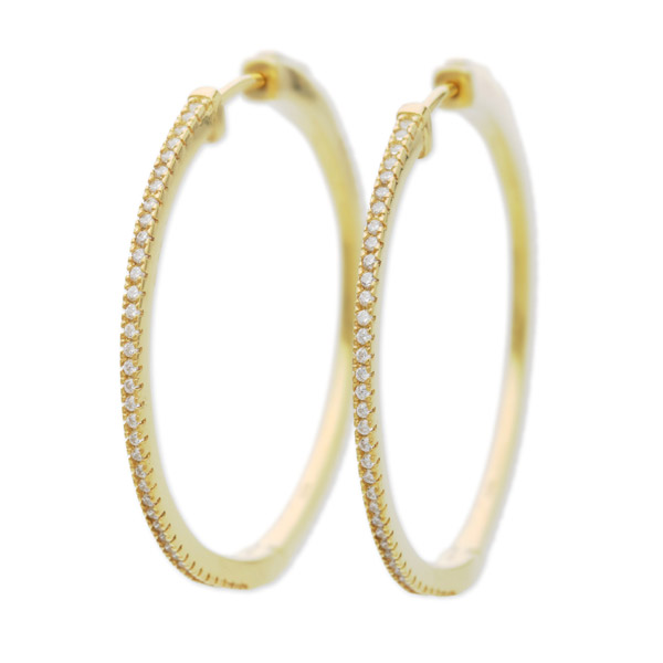 entiere シルバーフープピアス