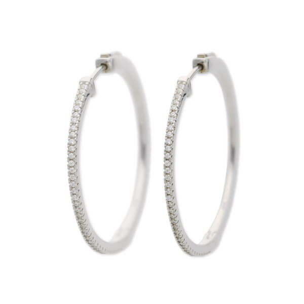 entiere シルバーフープピアス