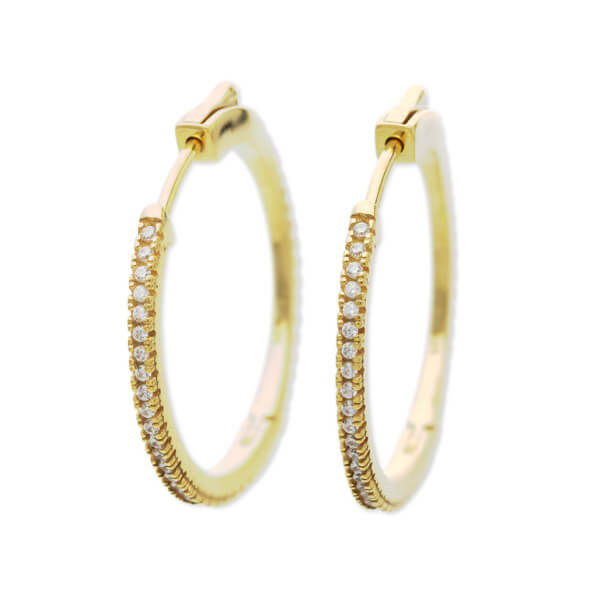 entiere シルバーフープピアス