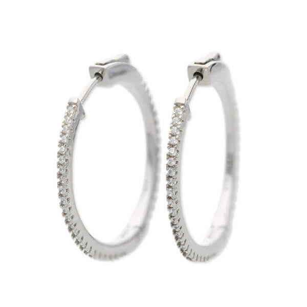 entiere シルバーフープピアス