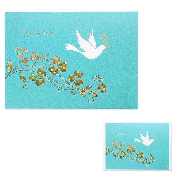 Hallmark メッセージカード　感謝(鳥とクローバー)
