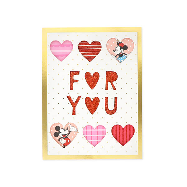 Hallmark メッセージカード　多目的(ミッキー&ミニー・ハートの中から)
