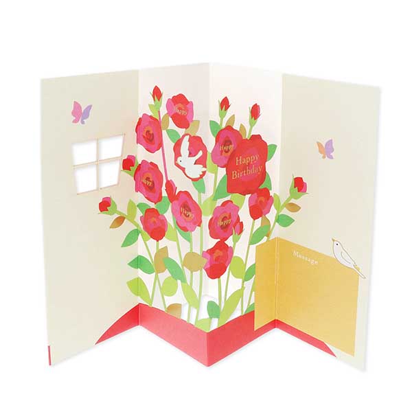 Hallmark メッセージカード　誕生日(ハッピーフラワー)