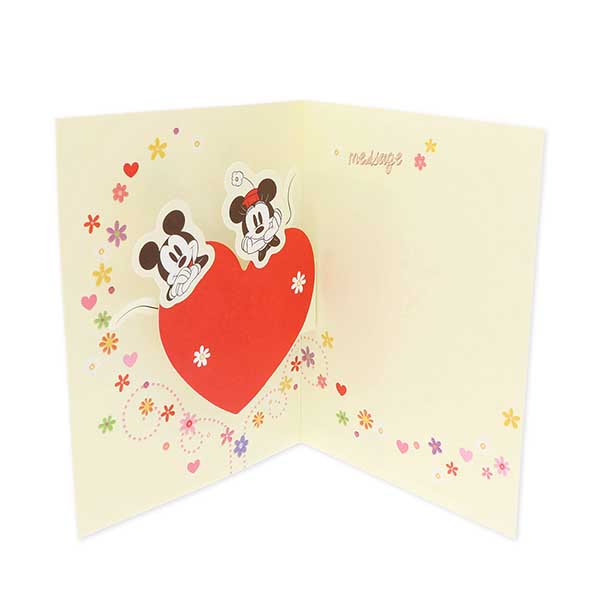 Hallmark メッセージカード　多目的(ミッキー&ミニー・ハートの上で)