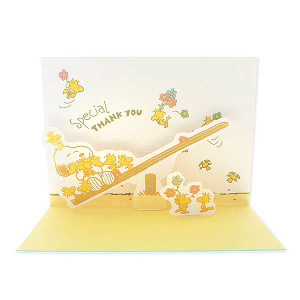 Hallmark メッセージカード　感謝(スヌーピー・シーソー)