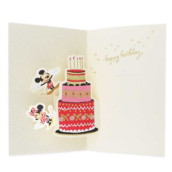 Hallmark メッセージカード　誕生日(ミッキー&ミニー・立体ケーキ)