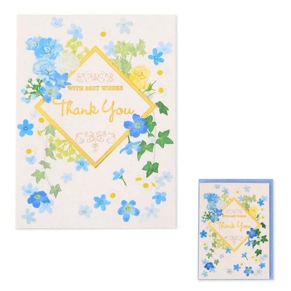 Hallmark メッセージカード　感謝(ブルーブーケ)