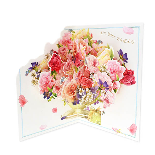 Hallmark メッセージカード　誕生日(バラ立体)