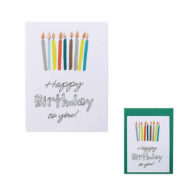 Hallmark メッセージカード 誕生日(ミニ・UVろうそく)