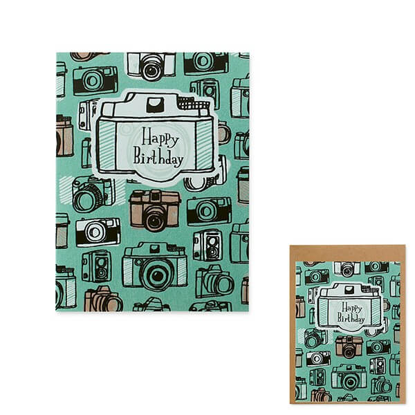 Hallmark メッセージカード　誕生日(ミニ・箔カメラ)