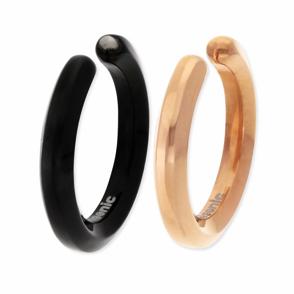 Steelgenic ステンレスペアイヤーカフ