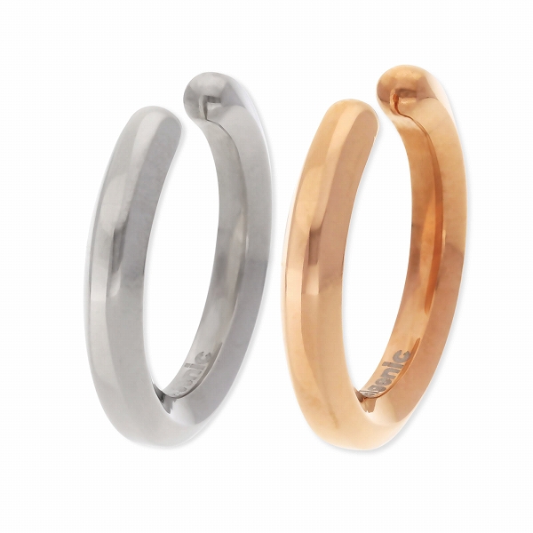 Steelgenic ステンレスペアイヤーカフ