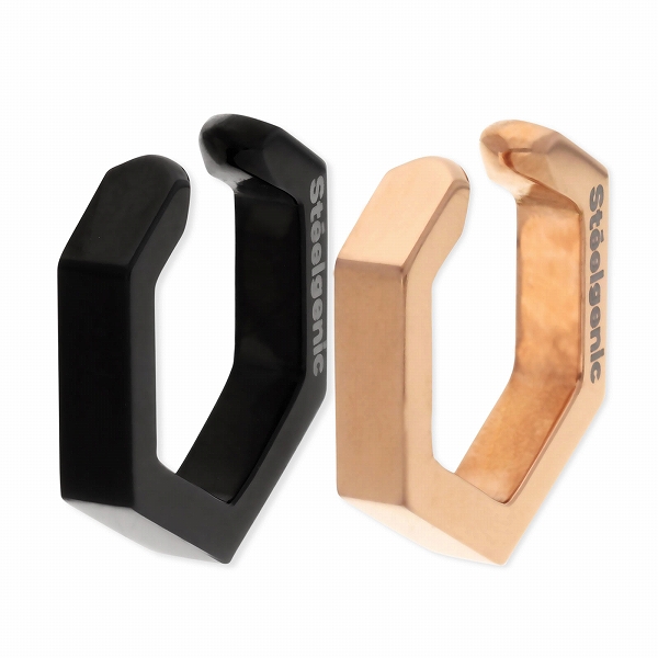 Steelgenic ステンレスペアイヤーカフ