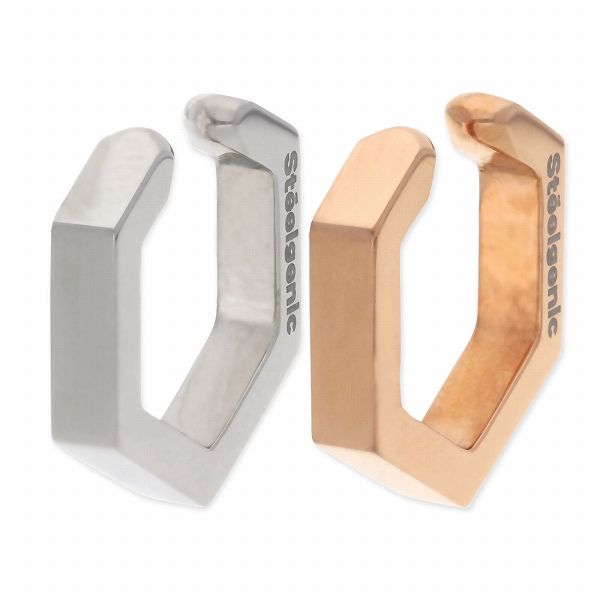 Steelgenic ステンレスペアイヤーカフ