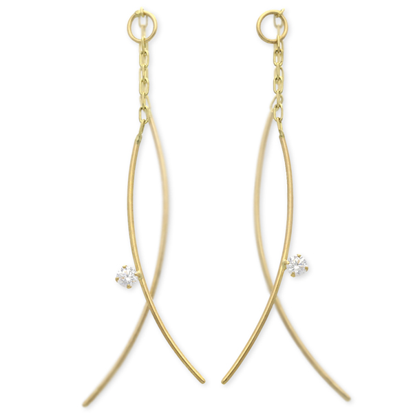 WISP イエローゴールドピアス