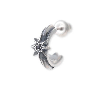 Fatima Design シルバーフープピアス(片耳用)