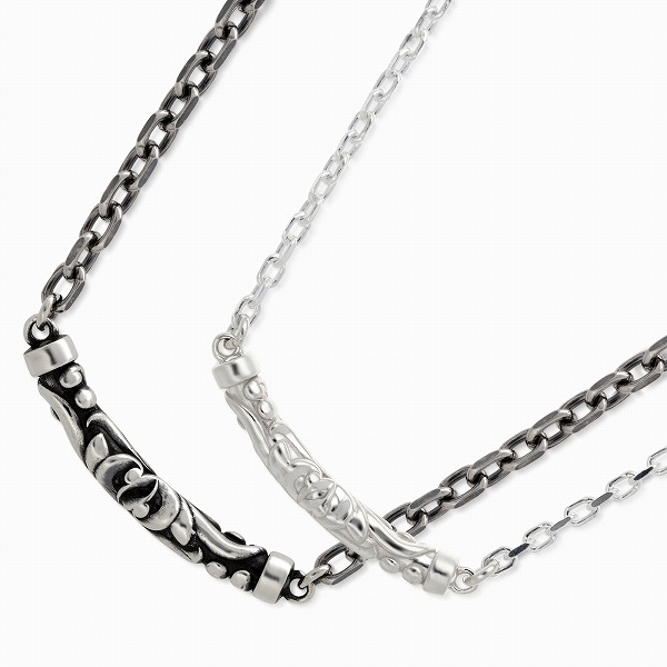 シルバーペアネックレス