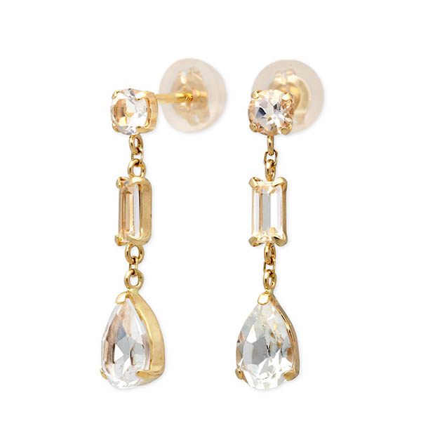 PINKY&DIANNE イエローゴールドスタッドピアス