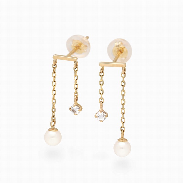 PINKY&DIANNE K10イエローゴールドピアス