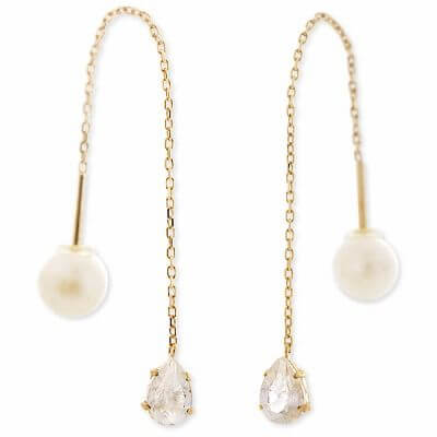 WISP イエローゴールドピアス