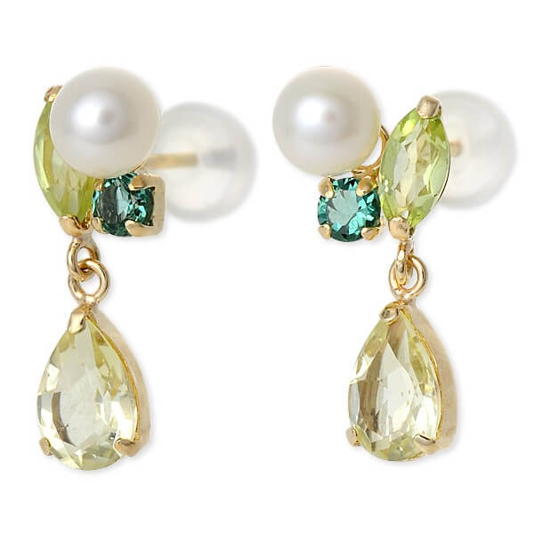 WISP イエローゴールドピアス