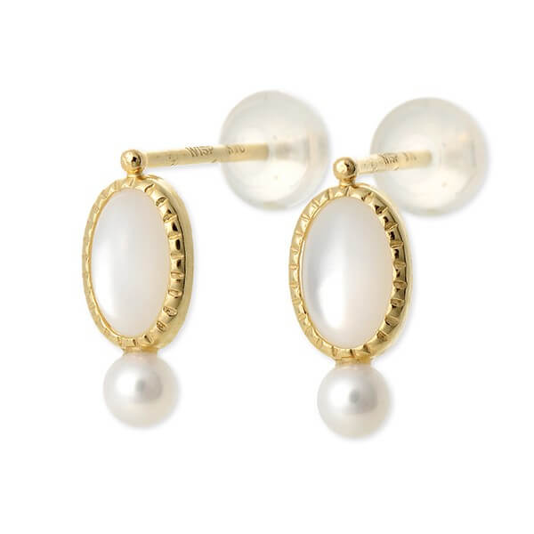 WISP イエローゴールドピアス