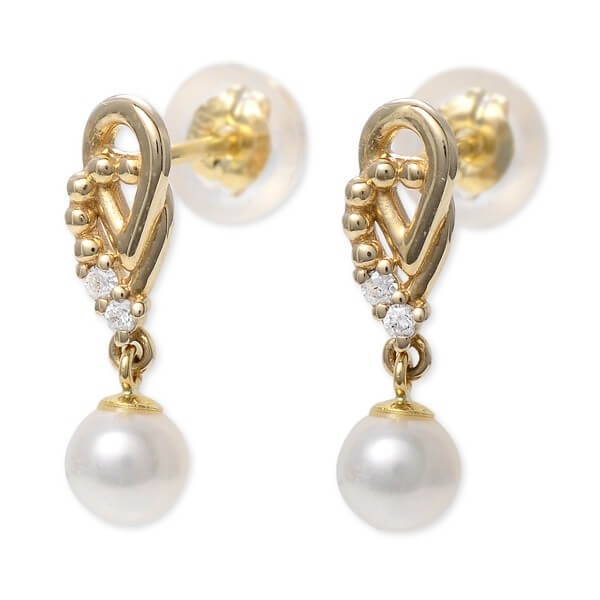 WISP イエローゴールドピアス