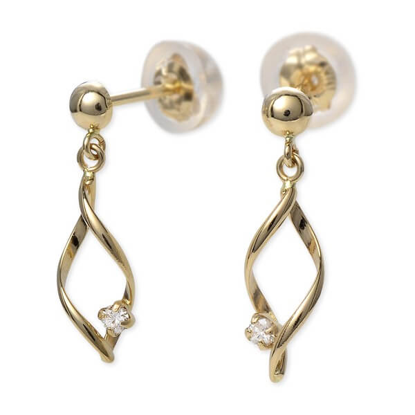 WISP イエローゴールドピアス