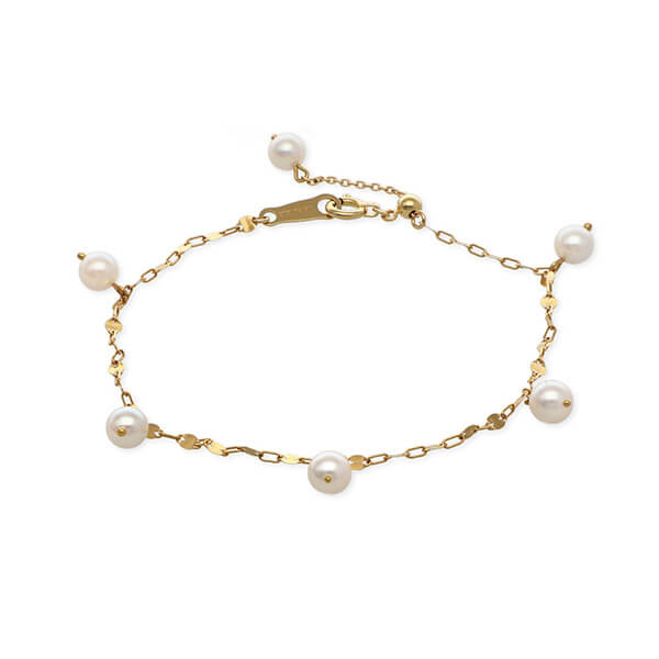 First Pearl for me イエローゴールドブレスレット