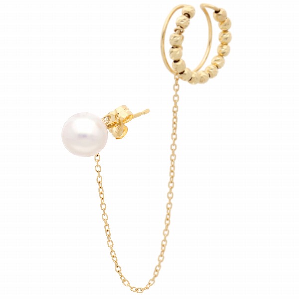 First Pearl for me パールイエローゴールドピアス・イヤーカフ