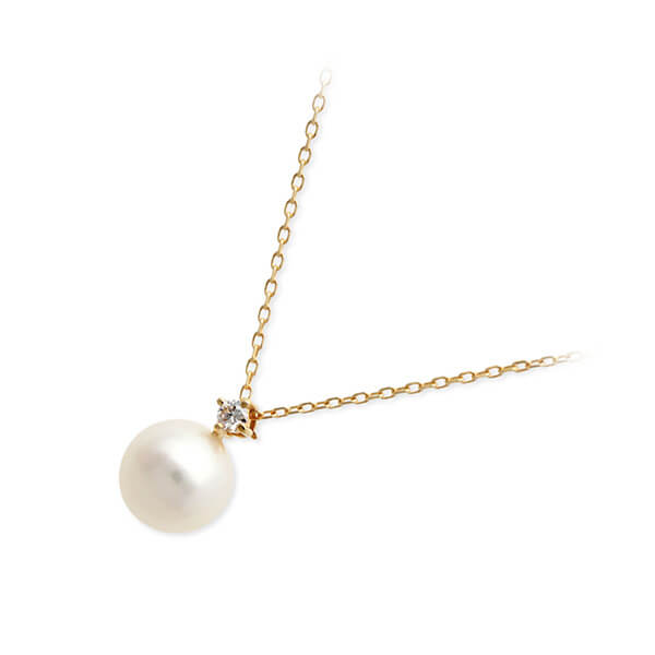 First Pearl for me イエローゴールドネックレス