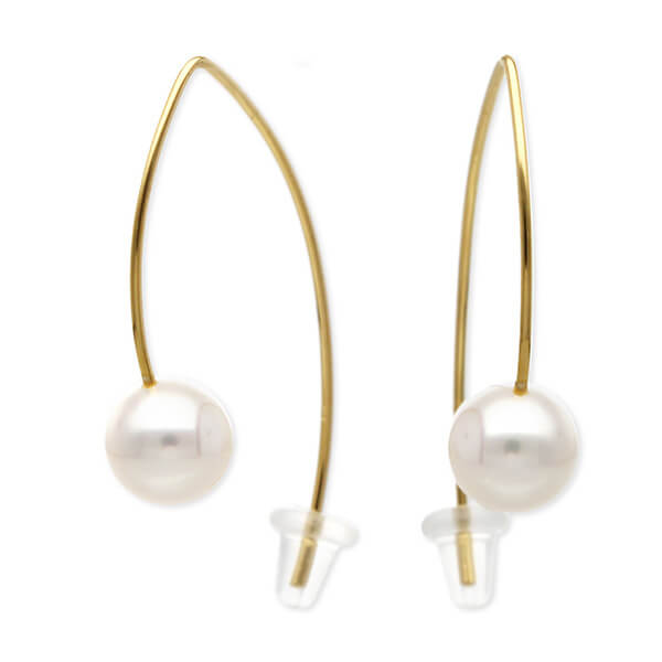 First Pearl for me イエローゴールドピアス