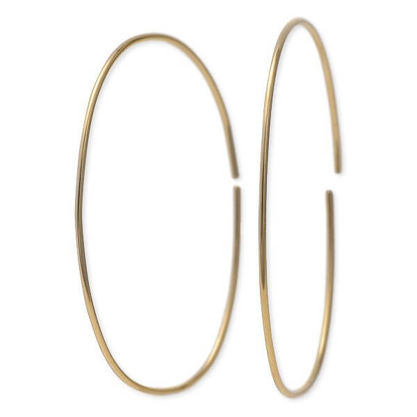 UZUOU ゴールドフィルドフープピアス