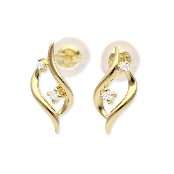 WISP イエローゴールドピアス