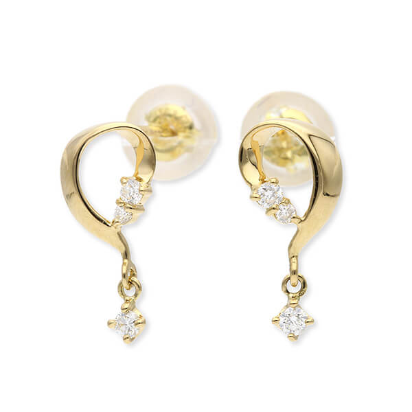 WISP イエローゴールドピアス