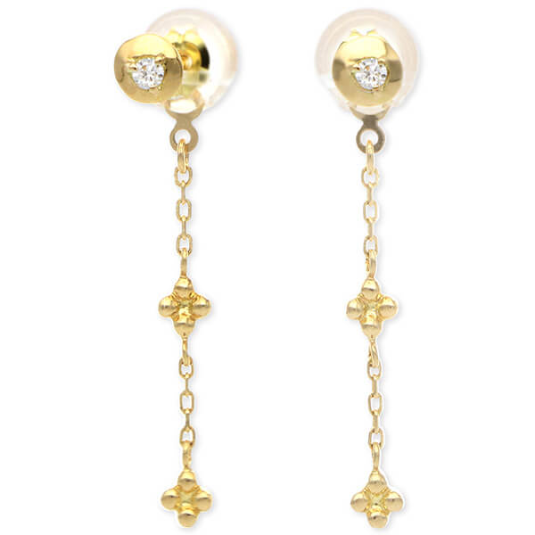 WISP イエローゴールドピアス