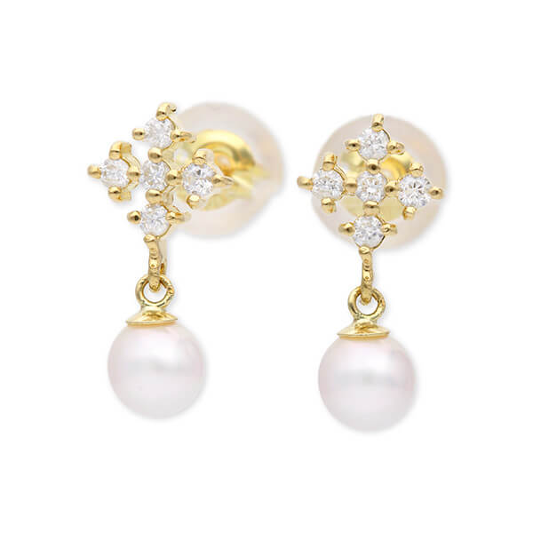 WISP イエローゴールドピアス