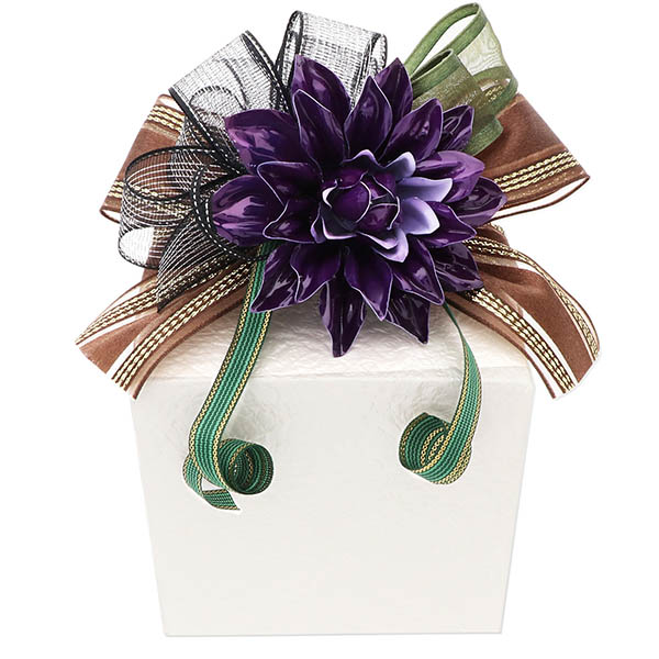 スペシャルラッピング ギフトラッピング 包装紙白 バイオレットフラワー